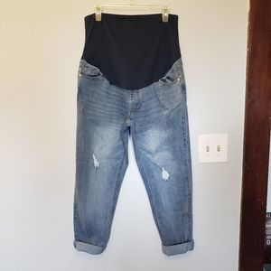 Time & True Maternity Denim Jeans - distressed Size 12-14